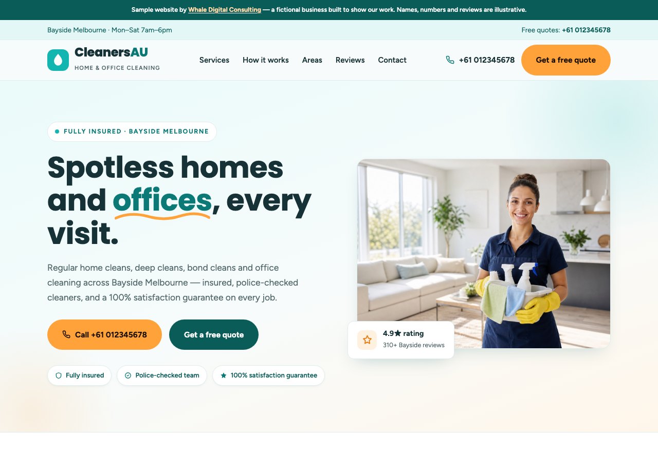 Service site + quote — screenshot 1