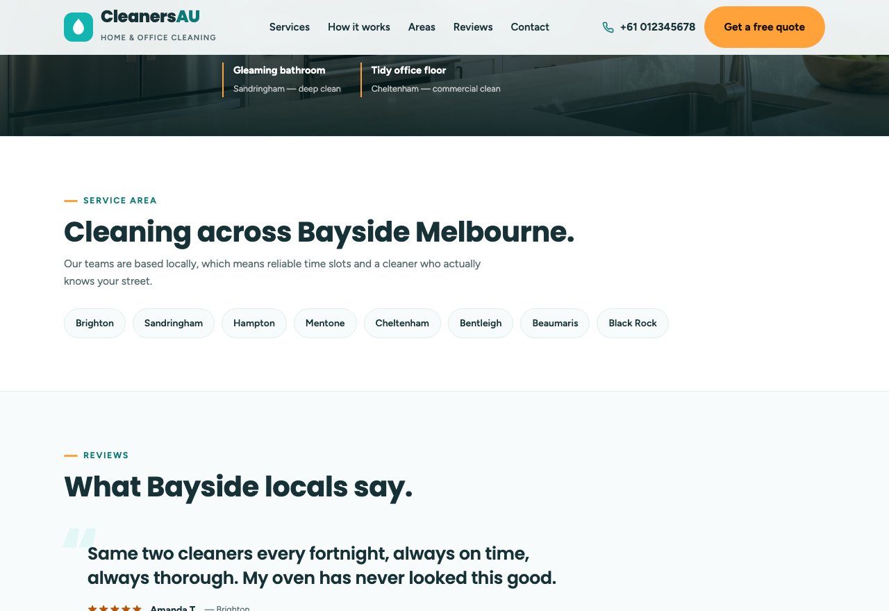Service site + quote — screenshot 3