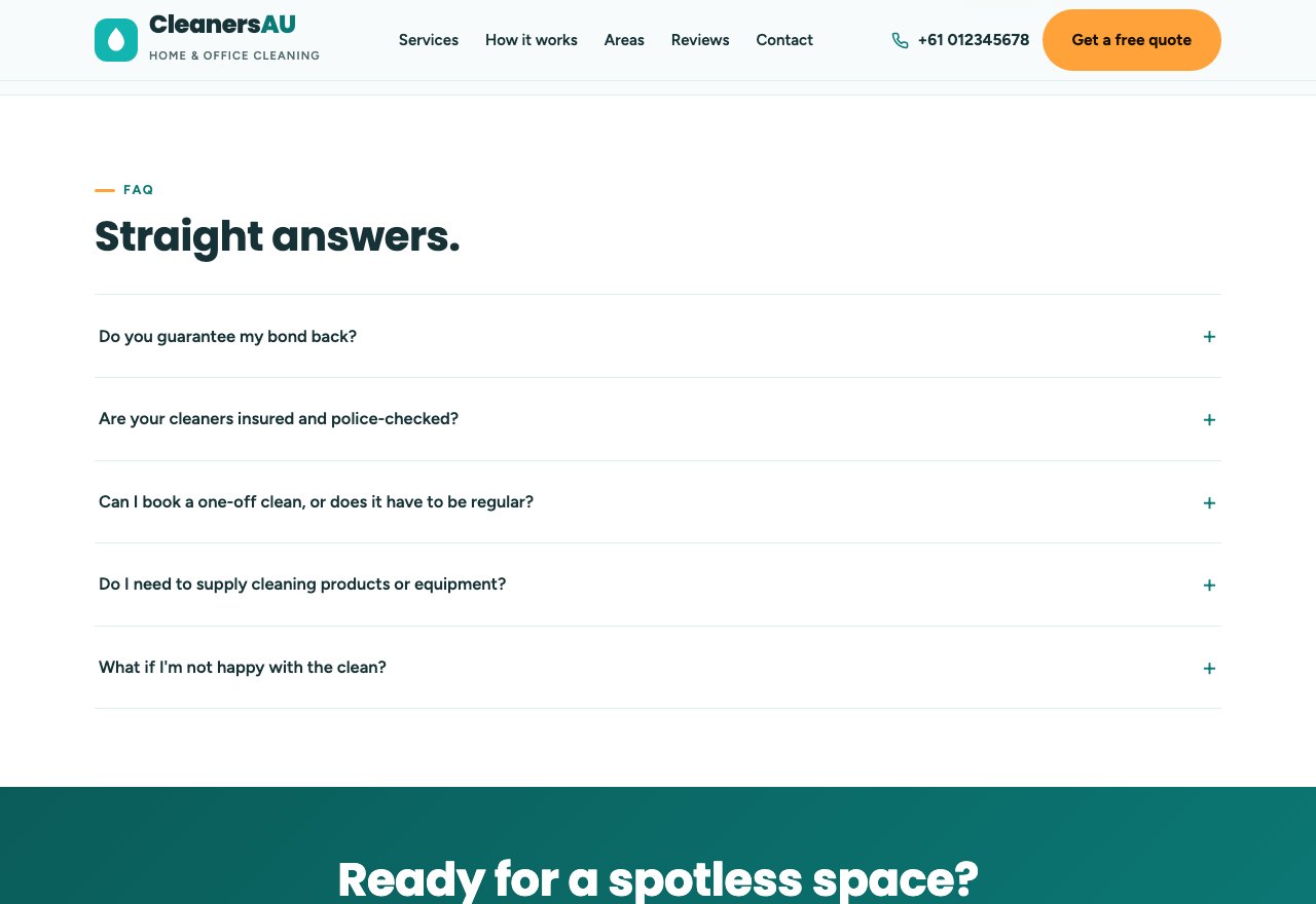 Service site + quote — screenshot 4
