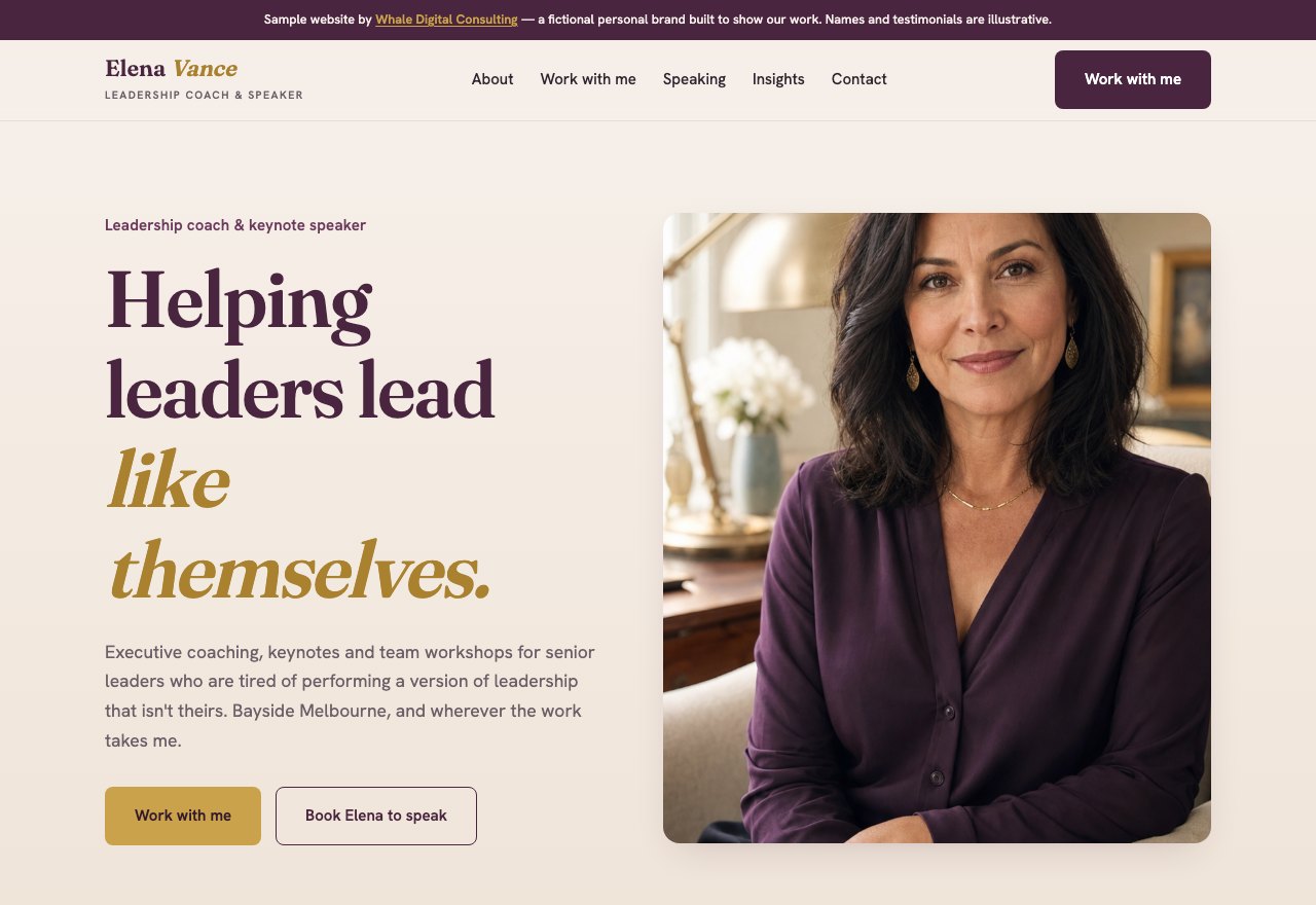 Personal brand + speaking — screenshot 1