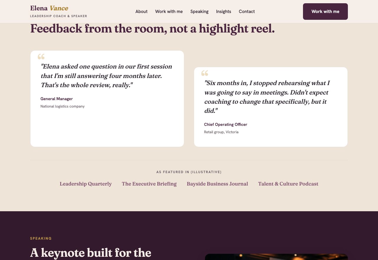 Personal brand + speaking — screenshot 3