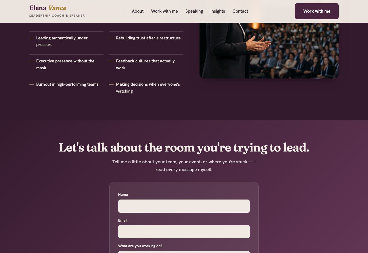 Personal brand + speaking — screenshot 4