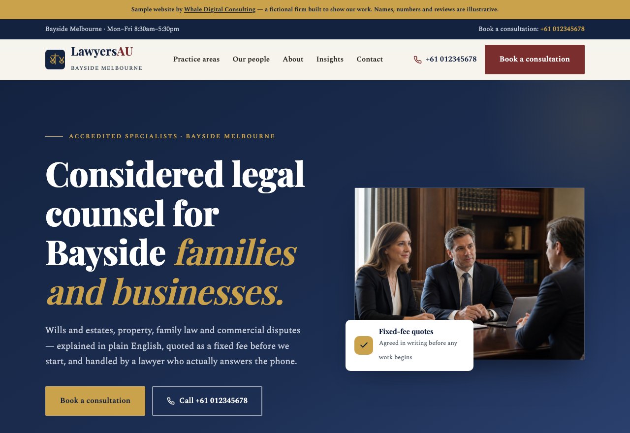 Trust-first web design — screenshot 1