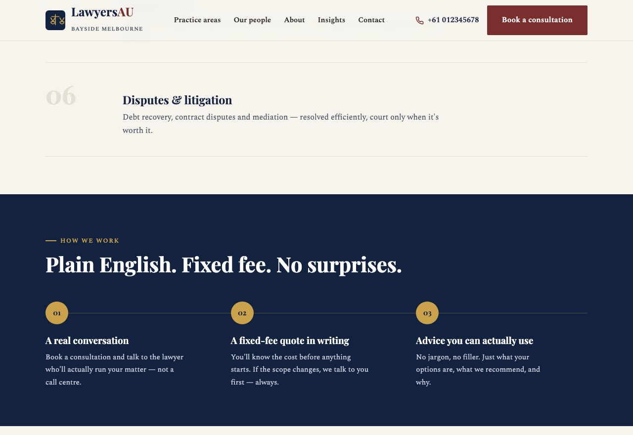 Trust-first web design — screenshot 2