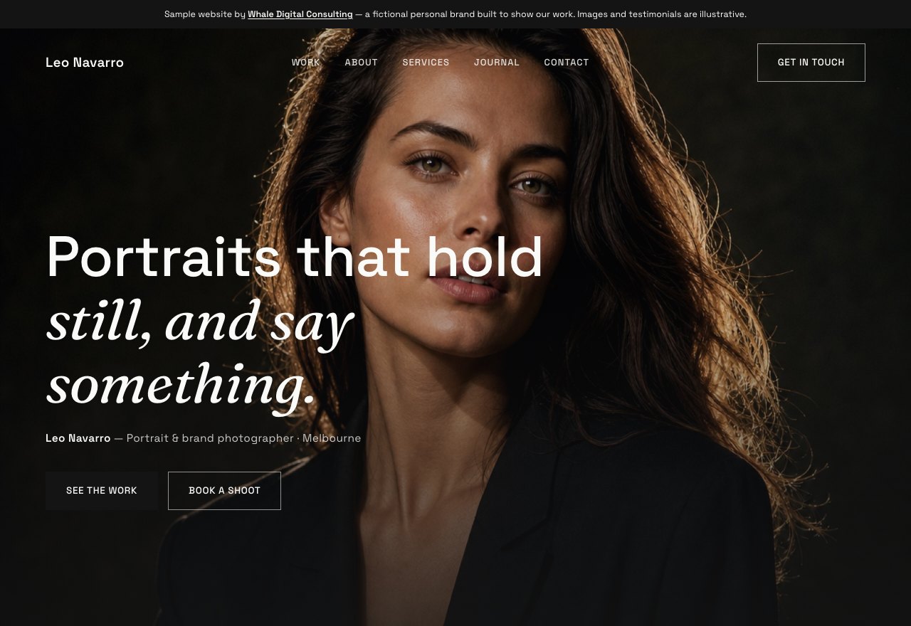 Portfolio site — screenshot 1