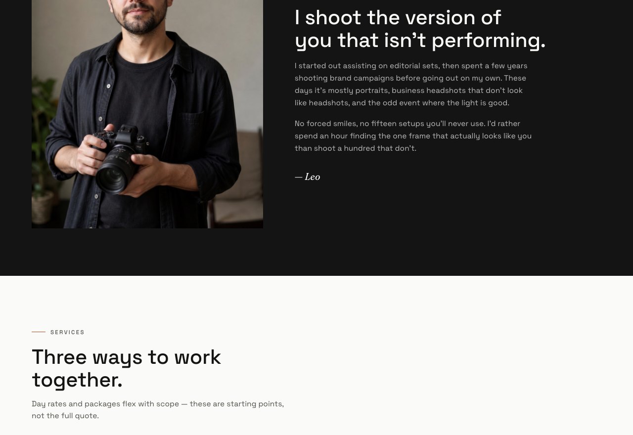 Portfolio site — screenshot 3