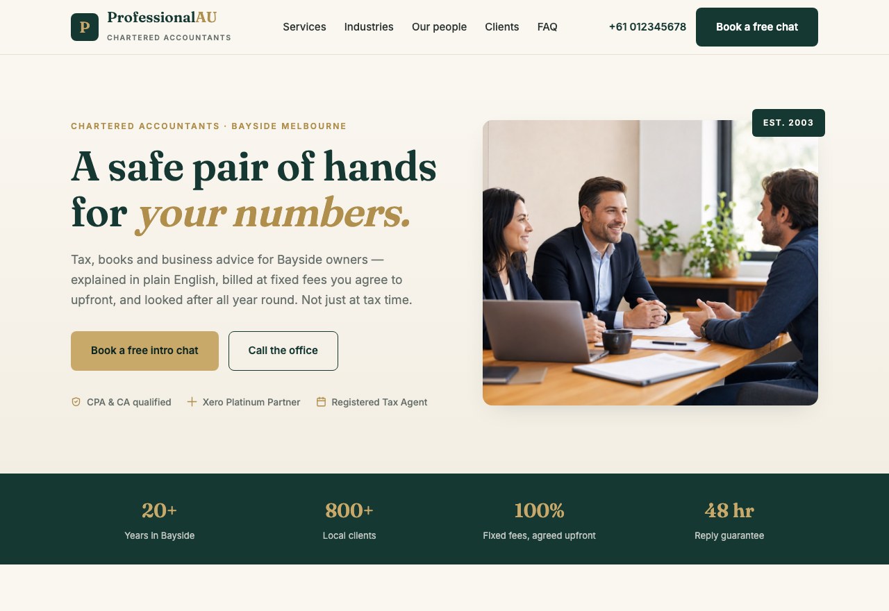 Web design + brand — screenshot 1