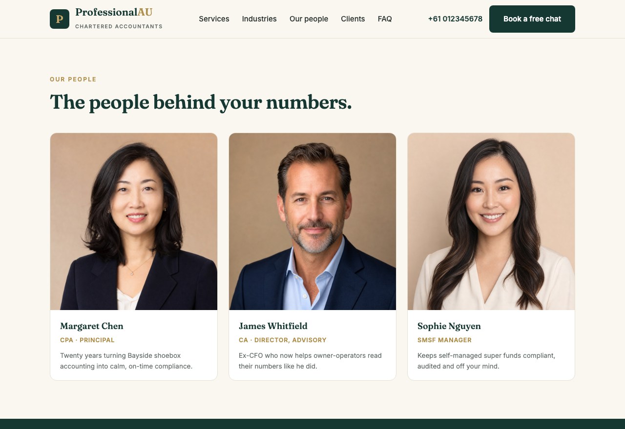 Web design + brand — screenshot 3