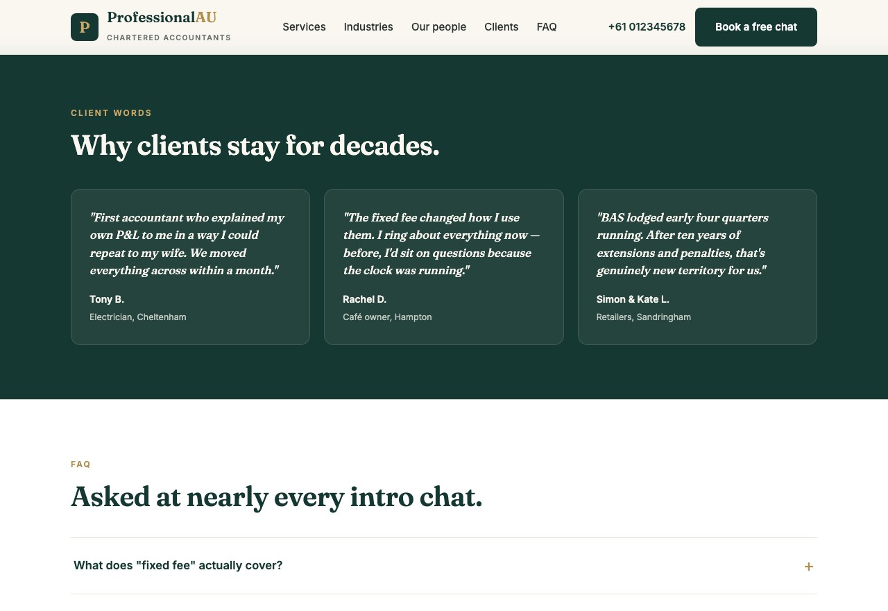 Web design + brand — screenshot 4